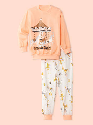 CALIDA Mini Girls Pyjama Circus peach-parfait