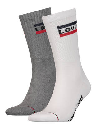 LEVIS Logo Soft Cotton Socken weiss-grau